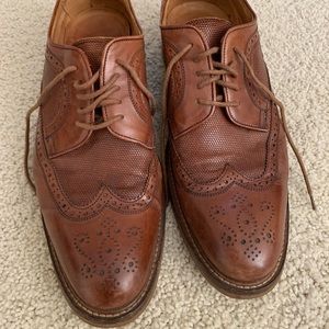 Charles Tyrwhitt brown dress lace up oxfords with brogue detailing. Size 10.